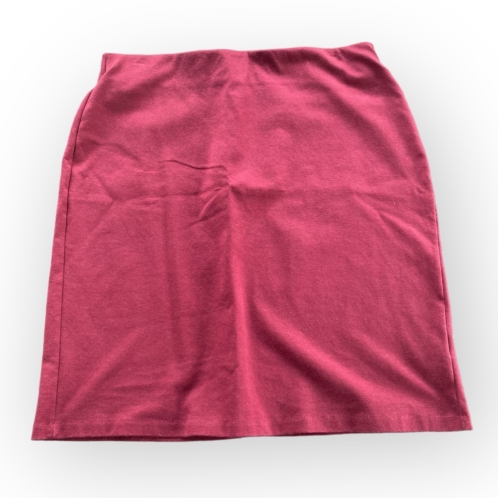 Old Navy Cranberry Red Pencil Skirt Elastic Waist Business Casual Women’s Medium